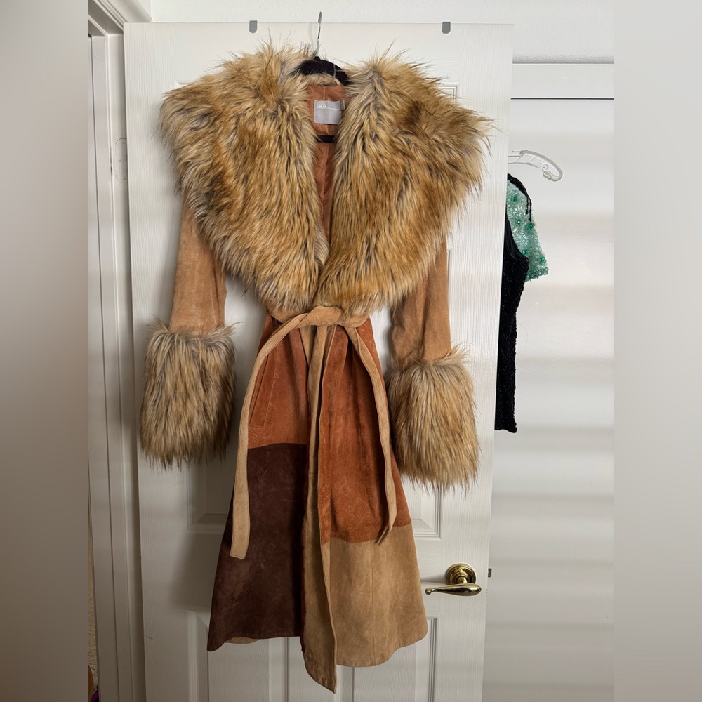 Real Suede/ Faux Fur Penny Lane Coat